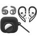 Rqker Silicon Protective Case & Anti Slip Earhooks Comaptible with AirPods 3 2021 3rd Gen Earbuds Compatible with AirTags Black 1+1+1