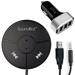 SoundBot SB360 Bluetooth Car Kit Hands-Free Wireless Talking & Music Streaming Dongle w/ 10W Dual Port 2.1A USB Charger + Magnetic Mounts + Built-in 3.5mm Aux Cable â€¦
