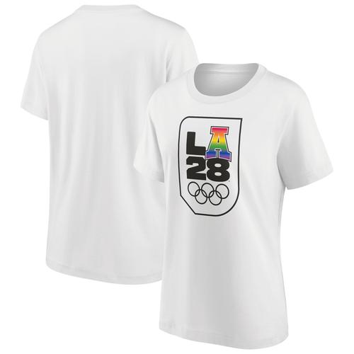 LA 2028 Pride 28 Olympics Graphic T-Shirt - White Womens