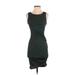 Leith Casual Dress - Bodycon Scoop Neck Sleeveless: Green Print Dresses - Women's Size X-Small