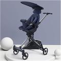 Foldable Baby Strollers Comfort Pushchair with Removable Seat and Sun Canopy Baby Carriage Removable Armrests Prams