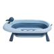 Collapsible Baby Bathtub, Portable Baby Bath Tub with Thermometer and Drain Hole Thick Foldable Shower Basin Non Slip Travel Bathtub Shower Basin for Newborn Toddlers Infants