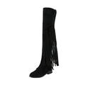 Platform Over The Knee Boots Peep Toe Over The Knee Boots For Women Black White Cowboy Boots For Women Lace-Up Ankle Boots For Women Long Boots For Women With Heel