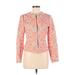 Nanette Lepore Blazer Jacket: Orange Floral Motif Jackets & Outerwear - Women's Size 6