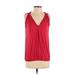 Max Studio Specialty Products Sleeveless Top Red Halter Tops - Women's Size Small
