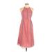 Roxy Casual Dress - A-Line Halter Sleeveless: Pink Solid Dresses - Women's Size 4