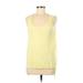 Zara Sleeveless Blouse: Yellow Tops - Women's Size Medium