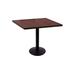 Holland Bar Stool Counter Height Pedestal Dining Table Wood/Metal in Black | Standard Height (30" Height) | Wayfair 214-1630BW30SQ