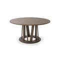 Maria Yee Dune 60" Solid Wood Pedestal Dining Table Wood in Brown/Gray | 30 H x 60 W x 60 D in | Wayfair 229-109914FD5