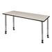 Regency Kee Height Adjustable Mobile Classroom Activity Table Top & Base Plastic in Brown/Gray | 34 H x 72 W x 24 D in | Wayfair MT7224PLAPCGY