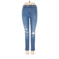 Abercrombie & Fitch Jeans - Mid/Reg Rise Skinny Leg Denim: Blue Bottoms - Women's Size 26 - Distressed Wash