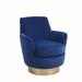 Barrel Chair - Mercer41 Muselare Upholstered Swivel Barrel Chair in Blue | 32.7 H x 28.3 W x 29.3 D in | Wayfair EFD815327ED84E0FBAF1B6CFBD6DC0D3