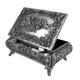 Infinite U Luxurious Retro Style Rectangle Pink Women Trinket Jewelry Box Antique Silver Valentine's Day Jewelry Box