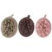 Bath Ball 3 Pcs Bath Ball Bath Bubble Net Solid Color Bath Sponge Portable Bath Flower Bathing Accessory (Khaki Dark Coffee Dark Pink)