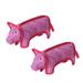 DuraForce Pig Tiger Pink-Pink 2-Pack Durable Dog Toys
