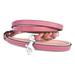 Soft Touch Collars Luxury Raspberry Pink Leather Dog Leash with Two Braids 4 Feet X 1/2 Inch Wide Made with Real Genuine Leather