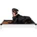 Chew Proof Elevated Dog Bed XL - Chewproof - Aluminum - Ripstop Ballistic Fabric - Indestructible Heavy Duty - Fits Inside X-Large Crates 47 X29 Obsidian Black