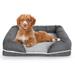 FURSTROM Solid Memory Foam Dog Bed | Small Medium Large X-Large Orthopedic | Washable Cover | Waterproof Liner | Cats and Dogs | Pet Couch/Sofa | Medium Firm Bolster (Small)