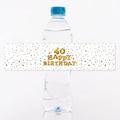 Gold Balloon Confetti 40th Birthday Party Water Bottle Labels - 24 Stickers Water Bottle Labels for Happy 40th Birthday 40th-Anniversary Stickers.