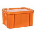 Heavy Duty Storage Bins PP Storage Box Durable Stackable Camping Storage Container for Moving House Storage Room Shoes Shelf Closet Orange