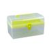 YUEHAO Storage Containers Clear Multipurpose Portable Handled Organizer Storage Box Yellow