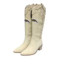 Women's Cuce Cream Los Angeles Chargers Cowboy Boots