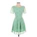 Sugarhill Boutique Casual Dress: Green Dresses - Women's Size X-Small