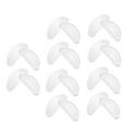 Non-slip nose pads 10 Pairs D Shape Silicone Anti Nose Pads Lift Increase Pads for Glasses Eyeglass Sunglasses (Transparent Whiteï¼‰