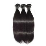 WIG VIP Hair Bundles Human Weaves Virgin Straight Hair ï¼ˆ12 12 12 Inch ï¼‰3 Bundles Straight Virgin Brazilian Hair #1B Natural Black