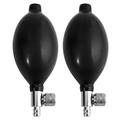 NUOLUX 2PCS Black Manual Inflation Blood Pressure Latex Bulbs with Air Release Valves for Replacement Home Hospital Clinic