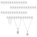 Dsseng 2 Pack Necklace Hanger Acrylic Necklace Organizer Wall Mount Necklace Holder Jewelry Hooks for Necklaces Bracelets Chains