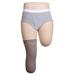 Silver Varin Soft-In Below Knee Short Shrinker - 12/30cm Silver w/Silicone Border Size 6 XXLarge