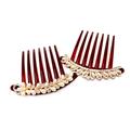 Honbay 2PCS 7 Teeth Hair Side Combs Pearl Crystal Rhinestone Floral Twist Combs Rhinestone Flower Hairpin Decorative Hair Combs Accessories for Women (2 Style)