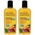 Desert Essence Jojoba Oil - 4 Fl Oz - Pack of 2 - Moisturizer for Face Skin Hair - Cleanses Clogged Pores - May Prevent Scalp Flakiness - Fights Skin Infections - USDA - Sensitive Skin