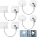 4 Pieces Fridge Lock Refrigerator Lock with 8 Key Freezer Lock Child Safety Cabinet Lock with Adhesive for Kitchen Appliance Openable Furniture Sliding Closet Drawer and Toilet Seat (White Black)