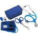 ASA Techmed Nurse Starter Kit - Stethoscope and Blood Pressure Cuff Set with EMT Shears (Royal Blue)