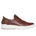 Skechers Men's Slip-ins Mark Nason: Casual Glide Cell Shoes | Size 12.0 | Cognac | Leather/Synthetic/Textile