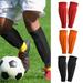 Mairbeon Honeycomb Football Shin Guard Socks For Calf Protection Elastic Mesh Calf Compression Sleeve Honeycomb Pads Soccer Hiking Rugby Basketball Sports Shin Guards Protective Gear Orange M