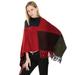 Mgoohoen Women Summer Scarfs Shawls Cape Topper Knitted Elegant Sweater Shawl Wrap Poncho Red Soft Shawls and Wraps