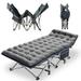 NAIZEA Folding Camping Cot With Mattress For Adults Lightweight Folding Bed With Carry Bag For Office Nap And Beach Vocation