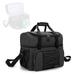 Arealer Bowling Bag for 2 Balls Portable Bowling Tote Bag with Padded Ball Holder for Double Ball and Pair of Bowling Shoes up to Mens 16