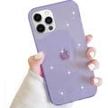 Compatible with iPhone 12 Pro Max Case Bling Clear Glitter Sparkle Case for Women Cute Slim Soft Silicone Gel Phone Case Compatible for iPhone 12 Pro Max 6.7 (Purple)