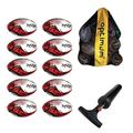 Optimum Bulk Razor Rugby Ball Red - size 4-10 Pack