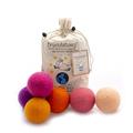 Friendsheep Wool Dryer Balls 6 Pack XL Organic Premium Reusable Cruelty Free Handmade Fair Trade No Lint Fabric Softener Color - Tropical Sunset