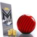 Mega Racer Red Carbon Fiber Shift Knob - Round Ball Gear Shifter for Buttonless Automatic and 4 5 6 Speed Manual Transmission Vehicles 1 Piece