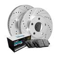 R1 Concepts Front Brakes and Rotors Kit |Front Brake Pads| Brake Rotors and Pads| Euro Ceramic Brake Pads and Rotors WGTN1-46006