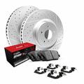 R1 Concepts Rear Brakes and Rotors Kit |Rear Brake Pads| Brake Rotors and Pads| Optimum OEp Brake Pads and Rotors |Hardware Kit WBUH1-46011