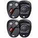 KeylessOption Keyless Entry Remote Car Key Fob Alarm Cover Shell Case Button Pad Repair For Chevy GMC Cadillac (Pack of 2)