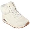Winterboots SKECHERS "ESS - STREET GIRLS", Kinder, Gr. 35, beige (natur), Lederimitat, Fellimitat, sportlich, Schuhe, Schnürstiefel mit Skech-Air-Zwischensohle mit Luftkissendämpfung