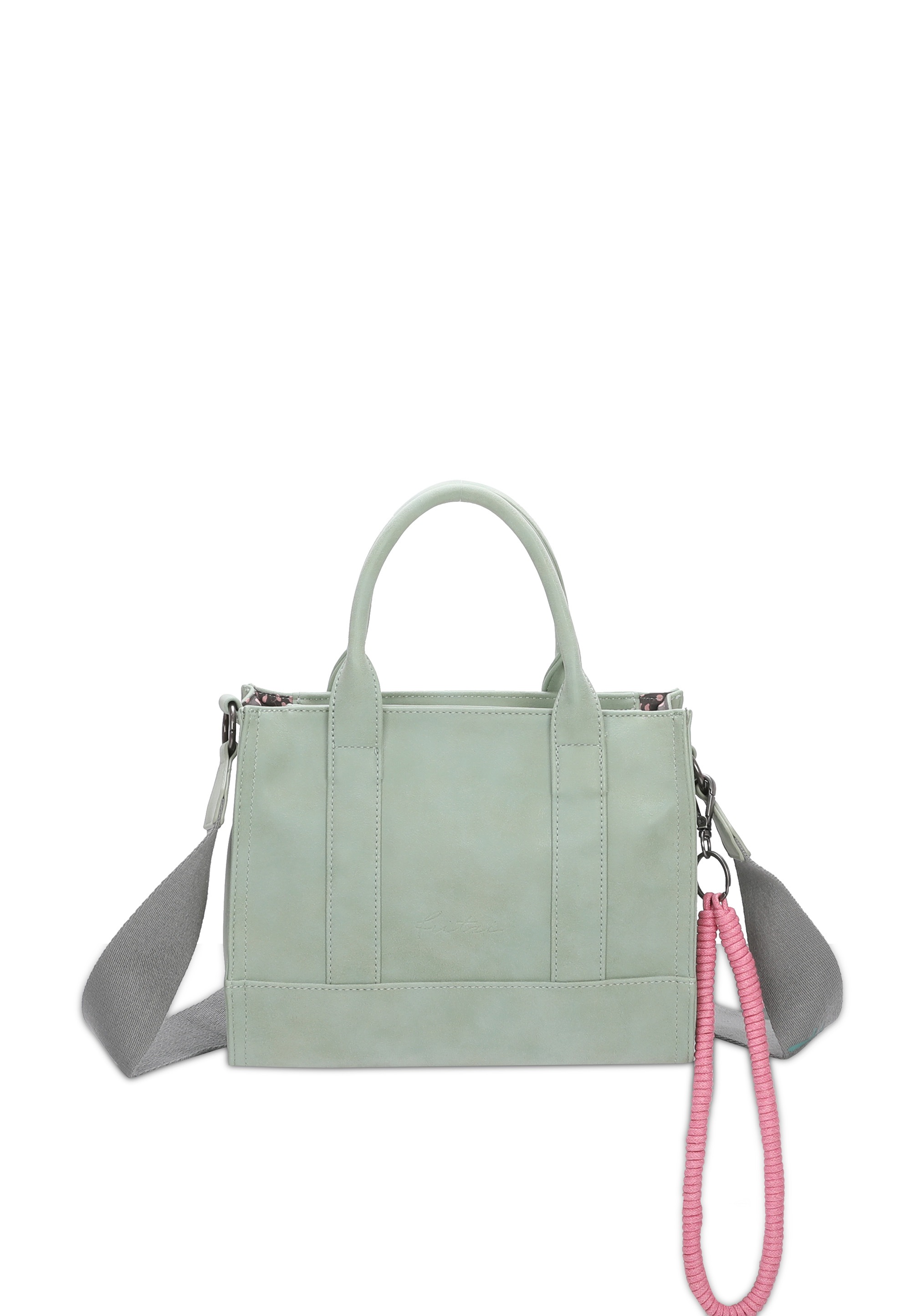 Henkeltasche FRITZI AUS PREUSSEN "Fritzi SquareN", Damen, Gr. B/H/T: 11cm x 26cm x 21cm, grün (mint), Polyurethan (PU), unifarben, Taschen, mit abnehmbarem Schlüsselband Image